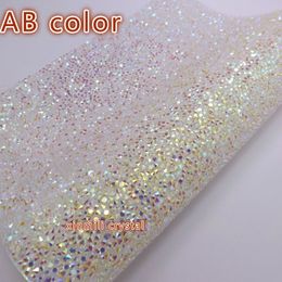 Feuille auto-adhésive de Strass en résine cristal, ou à fixer sur tissu, rouleau de maille de décoration en Strass pour mariage 24 40cm Strass B218I