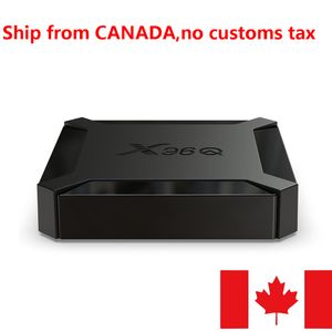 SCHIP UIT CANADA X96Q TV Box Android 10.0 1 GB 2 GB RAM 8 GB 16 GB Smart Allwinner H313 quad Core Netflix Youtube Set Top Box