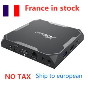 Expédié depuis la France 10pcs / lot Android 9.0 TV BOX X96 MAX Plus Amlogice S905X3 4GB 32GB 8K 1000M Medie Player double wifi