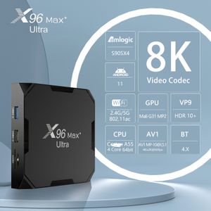 Boîtier TV X96 Max plus Ultra Amlogic S905X4, Android 11, 5G, double WiFi, 8K, H.265, HEVC, 4 go 32 go, livraison depuis la france
