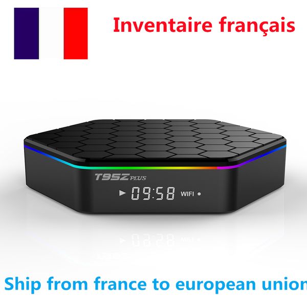 Navire De France T95Z PLUS Android 12 tv box allwinner h618 4GB 32GB 2GB16GB lecteur multimédia 2.4G 5G Wifi6 BT4.0 100M 6K