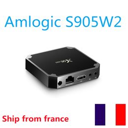Expédié depuis la France X96 mini tv box Android 11 Smart 2.4G 5.8G double Wifi S905W2 Quad Core 4K 1080P Full HD Media Player X96mini
