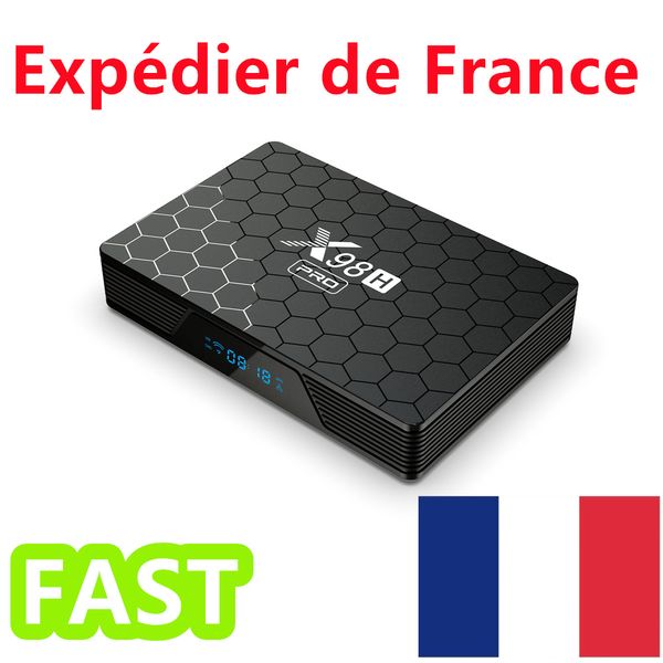 Expédié depuis la France X98H PRO Android 12 TV BOX 2G 16G/32G 64G WIFI6 1000M LAN WIFI6 BT5.0 Allwinner H618 4K HDR Smart TVBox