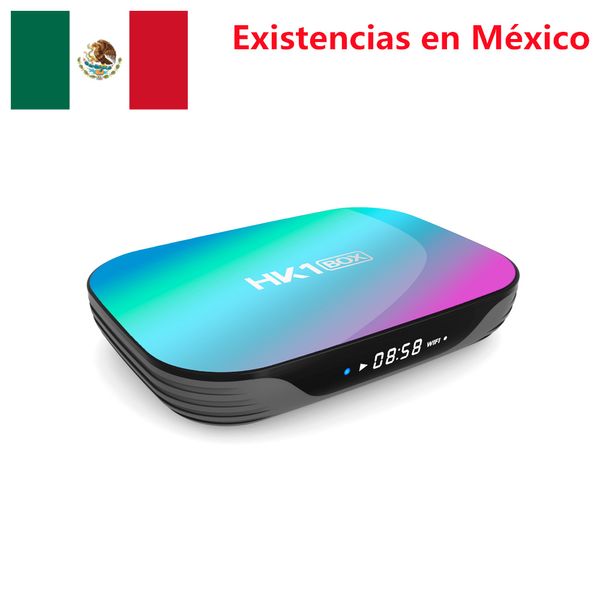 EXPÉDIÉ DU MEXIQUE HK1 Amlogic S905X3 Tv Box Android 9.0 1000m LAN 8K 4GB RAM 32GB Rom Quad Core 2.4G/5GHZ DOUBLE WIFI