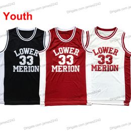 Navire de américain Youth Lower Merion 33 Bryant Basketball Jersey College Men High School All Centred Taille S-XL Top Quality