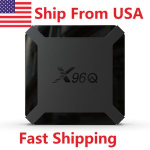 Schip uit de VS X96Q tv box Android 10 OS 1GB RAM 8GB rom Quad Core 4K 3D H.265 2.4G Wifi