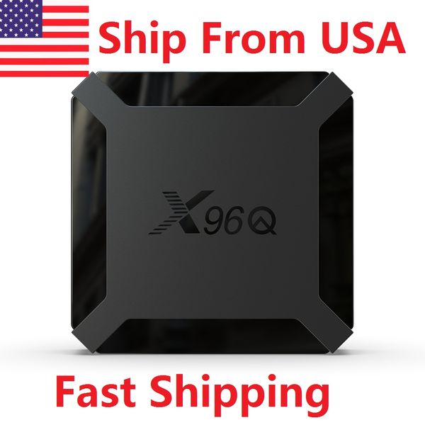 Envío desde EE. UU. X96Q tv box Android 10 OS 1GB RAM 8GB rom Quad Core 4K 3D H.265 2.4G Wifi