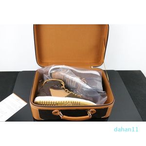 Expédier OFF noir brwon 1 1s bottes pour hommes chaussures trois baskets de mode limitées baskets chaussure de sport avec valise taille 40-46