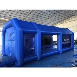 Schip Outdoor Commerciële blauwe Opblaasbare Spray Paint Booth 7x4x3m Auto Schilderen workstation Tent met 2 blowers285Z