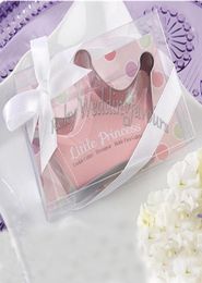 Expédition 12pcs Little Princess en acier inoxydable Couronne de biscuits pour le coupeur Baby Shower Event KeepSake7240596