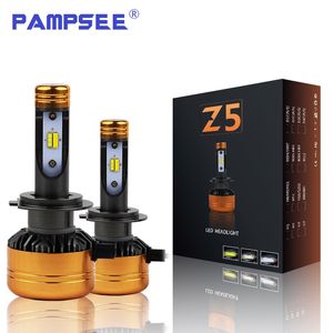 Phare de voiture tricolore LED 3 couleurs Z5 H1 H4 H7 H11 100W 5800LM, puces rabattables 3000K 4300K 6000K, livraison par DHL