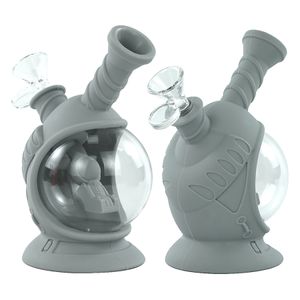 pipe à eau en silicone bangs en verre 6 4 pipes à narguilé dab rigs barboteur de tabac par dhl