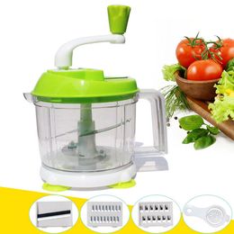 Verzending Gratis multifunctionele High Speedy Garlic Cutter Groentefruit Twist Shredder Manual Meat Grinder Hand Chopper