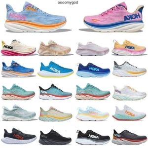 Envío de zapatos de verano gratis KAH One Running Shoes Clifton 9 8 X2 Cloud Blue Summer Canción Cyclamen Men Mujeres Trainers al aire libre 36-45