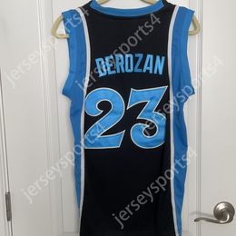 Verzending van ons herenbasketbalshirt DeRozan 23 Compton High School Retro Jersey allemaal gestikt blauw maat S-XXL topkwaliteit