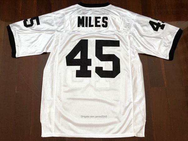 Envío desde EE. UU. # Mens Boobie Miles # 45 Camisetas de fútbol de Permian Película Friday Night Lights Cosido Blanco S-3XL Alta calidad