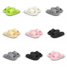 Produit d'expédition Été gratuit NOUVEAU PLIPPERS DESSIGNEURS FEMMES VERT BLANC NOIR ROSE ROSE GRY SANDALS SANDAGES-044 FLATES FLAT