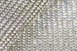 shippment2mm helder glas strass kralen trim fix of zelfklevende strass applique banding diamant mesh roll voor diy De57377762660271