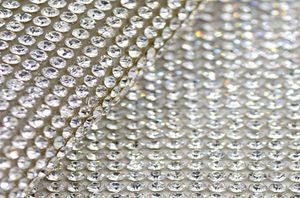Shippment2mm verre clair strass garniture perlée fixe ou auto-adhésif strass Applique bande diamant maille rouleau pour bricolage De57377762660271