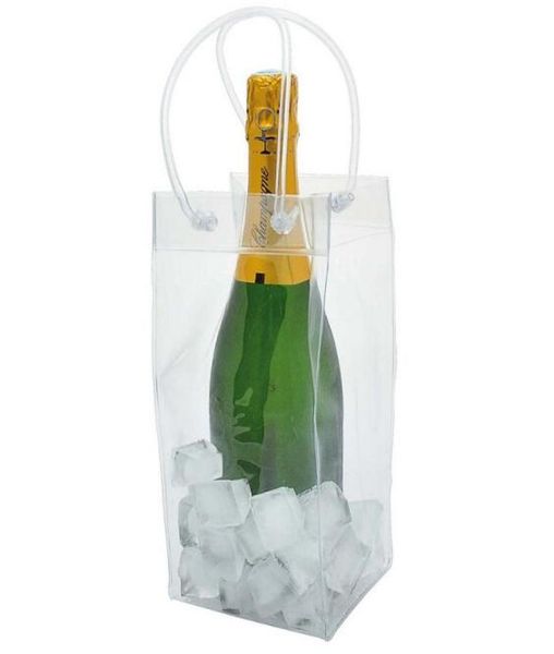 Shippng 50 pcslot sac de glace en PVC refroidisseur de vin refroidisseur sacs cadeaux outil de vin 5156100