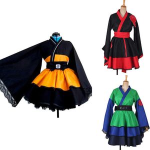 Shippuden Uzumaki Akatsuki Hajime Hinata Cosplay Kostuum Kimono Vrouw Lolita Jurk Past Dames Meisjes Halloween Y0903