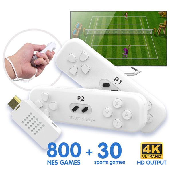 ShirLin Y2 FIT Console de jeu Satosensory sans fil Mini TV classique Double Console de jeu 30 jeux de sport intégrés Gardez de vrais sports