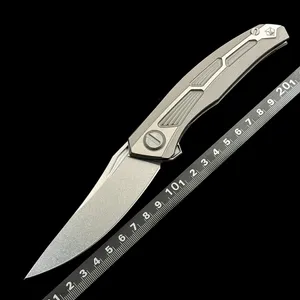 Shirogorov Quantum-cuchillo plegable M390, hoja para acampar al aire libre, caza, bolsillo, herramienta EDC, cuchillos F95 0350 0562 0707 0999 0460 0801