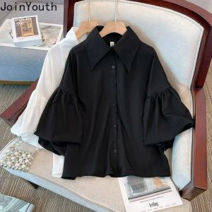 Chemise Blouse Women 2023 Blusas Mujer de Moda Mariffon Shirts blancs Fashion Summer Soueve Blouses Vintage Corée Tops 27o997