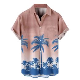 Camisa Camisas casuales Verano Vintage Top 3D Impreso Coche Suelto Camisa hawaiana para hombres Playa Aloha Moda Ropahombre 261