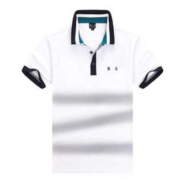 Shirt ontwerper polo heren polos t-shirt bosss mode luxe merk casual zakelijke golf t-shirt puur katoen ademende korte mouwen t shirts 2024 zomer top ks02