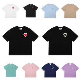 CHIMT DESSIGNEUR T COMMES DES GARCONS Coton Fashion Brand Red Heart broderie T-shirt Women's Love Couple de Sheeve Men de manches courtes CDGS Play Yg -Shirt