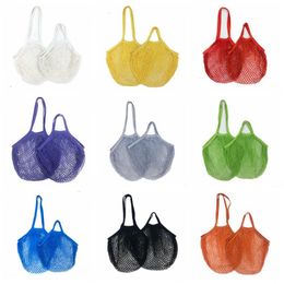 Handtassen Shopper Tote Boodschappentassen Met Kort Handvat Mesh Net Groente Fruit Boodschappentassen String Herbruikbare Opbergzakken Organizer LSK2072