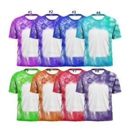 Chemise Heat t Party Transfer Decoration Printing Unisexe Sublimation Bleached Blank Shirts Custom Wleach Demandes JY01 S
