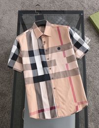 chemise Chemises pour hommes th 2 # 0 BU Robe d'été de style polaire imprimée à col rond, Street Cotton Chemises décontractées pour hommes 44