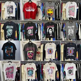 Chemise T-shirts pour hommes T-shirts à manches courtes Hommes Femmes Haute Qualité Streetwear Hip Hop Mode T-shirt Hell Star Hellstar Court Eur Taille S-XL