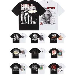 Chemise T-shirts pour hommes T-shirts à manches courtes Hommes Femmes Haute Qualité Streetwear Hip Hop Mode T-shirt Hell Star Hellstar Court 2024 606