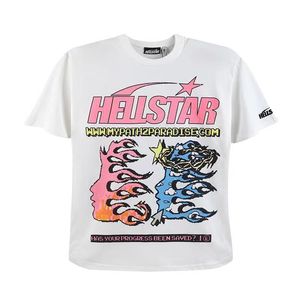 Chemise homme t-shirt chemise de créateur Hellstar chemise blanche fashin designer pour hommes femmes chemises hip hop Y2K RAP rappeur Graffiti impression lavage Loose Top Tees