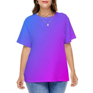 Shirt Pink Miami Ombre T Aqua Blue Gradient Funny S Short Sleeve Street Fashion T -Shirt Beach Graphic Tops Plus Size 5xl