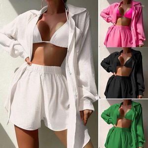 Chemise Style Set plage veste Vandes Vandes de protection solaire Suif de maillot de bain Bikini couverture de baignade