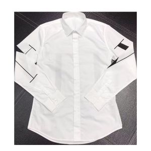 CAMISA CON ESTAMPADO VLOVETN Camisa de vestir para hombre camisas de diseñador blanco negro delgado de manga larga para hombres camisa de trabajo casual ropa de marca PARIS importada