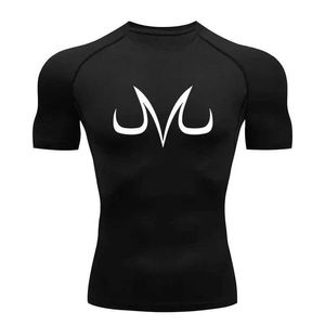 Shirts 2019 anime esthetiek compressie shirt heren fitness sport snel drogende t -shirts strakke fitness gym top tee zomer ondergoed j240506