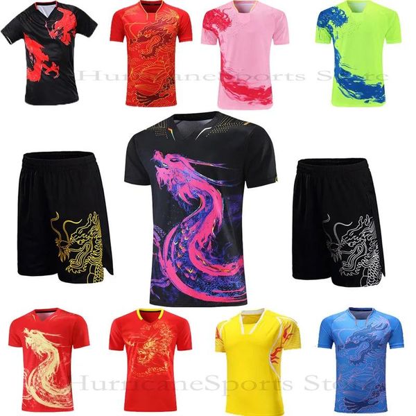 Camisas de tenis de mesa de dragón chino para hombre y mujer, camisetas de ping pong para niños, pantalones cortos, camisetas de tenis, ropa, camisetas de tenis de mesa, 2021