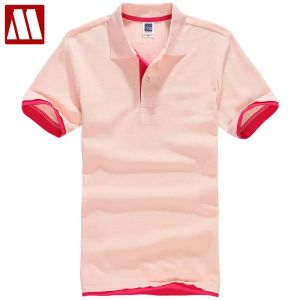 Chemises 2022 Été Femmes Hommes Couleur Pure Loisirs Polo Noir Rose Blanc Grande Taille Respirant Coton Polos pour Dames XS3XL