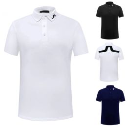 Chemises 2023 Vêtements de golf Summer Souvain de sueur pour hommes Breftable Sports à manches Sports élastiques Séchage rapide Jersey Casual