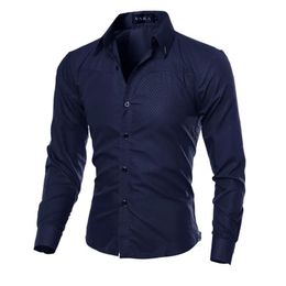 Chemises 5XL grande taille Brandclothing coton hommes solide doux hommes chemise à manches longues hommes chemises décontracté coupe ajustée