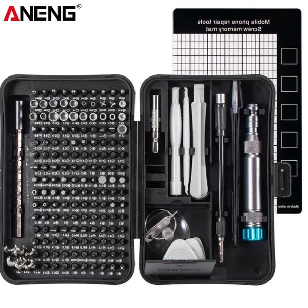 Aneng – jeu de tournevis de précision 170 en 1, Crv magnétique Torx Phillips, embouts de tournevis hexagonaux, outils manuels de réparation de téléphones portables