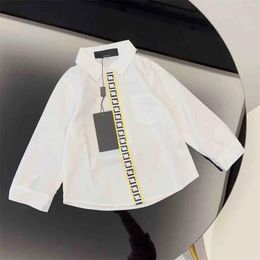 Chemises Bébé Garçons Designer Chemise Enfants Blouse Enfants Printemps Chemises À Manches Longues Enfants Lettre Tops Enfants Casual Tshirt Vêtements Blancs