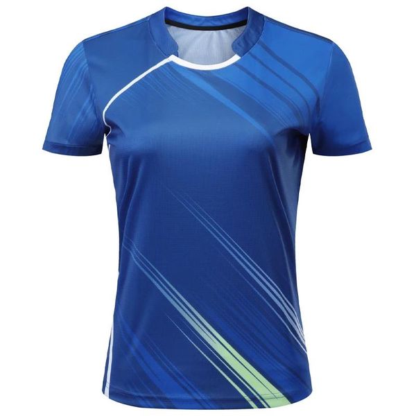 Chemises Badminton Shirts Women Volleybal Sports Marque Rapide Dry Breathable Clain à manches courtes 3D Équipe d'impression