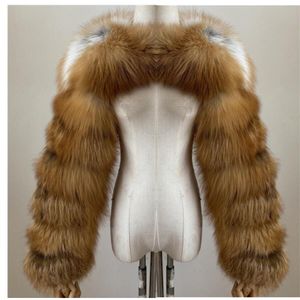 Chemises Beiziru femmes réel fourrure de raton laveur renard Sier renard rouge renard une manche deux manches longueur 60 cm manteau de fourrure nu mode