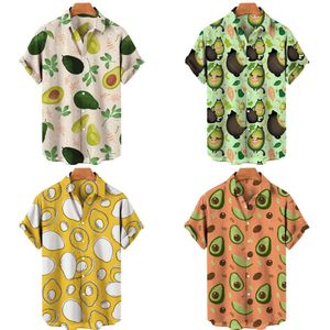 Chemises décontractées 2023 T-shirt masculin Fruit Papaya Modèle à manches courtes Fashion Summer Hawaiian Shirt Breathable Fun Top 5xl